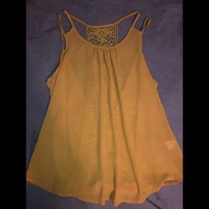 Open back tank top lace